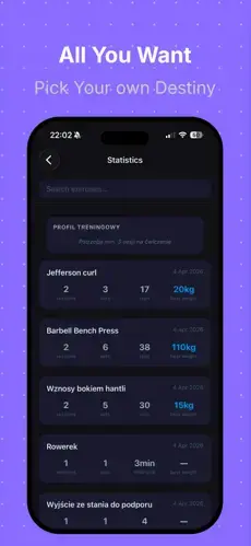 Nice Progress - aplikacja mobilna iOS i Android do śledzenia postępów treningowych